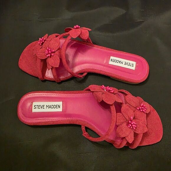BRAND NEW STEVE MADDEN FLOWER WOMEN'S SANDALS G1 - Picture 7 of 15
